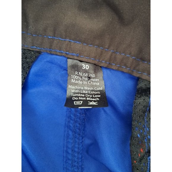 Men's So-Cal Republic Swim Trunks Shorts Sz 34 Deep Blue with Orange Cali Bears - Picture 5 of 5